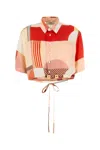 Fendi Camicia In Seta Stampata Donna In Multi