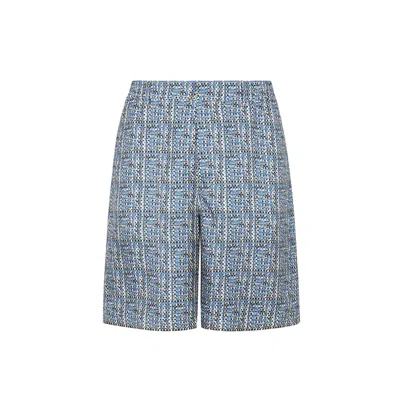 FENDI FENDI PRINTED SILK SHORTS MEN
