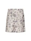 Fendi Printed Silk Shorts In Multi