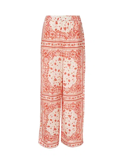 FENDI PRINTED SILK TROUSERS