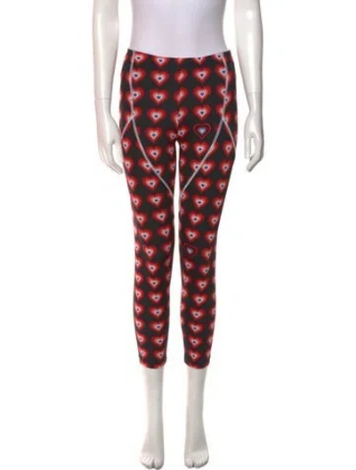 Pre-owned Fendi Printed Skinny Leg Pants In Black