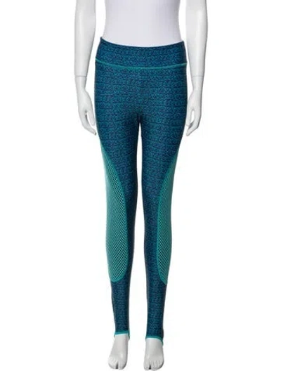 Pre-owned Fendi Printed Skinny Leg Pants In Blue