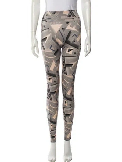 Pre-owned Fendi Printed Skinny Leg Pants In Gray