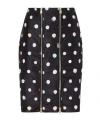 Fendi Falena Dots Printed Mini Skirt In Black