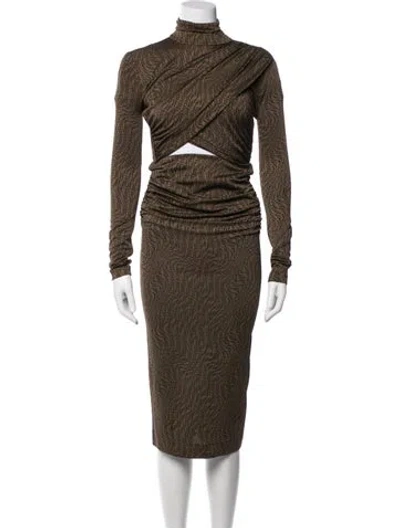 Pre-owned Fendi Printed Skirt Set In Brown