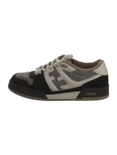 Pre-owned Fendi Printed Sneakers In Brown