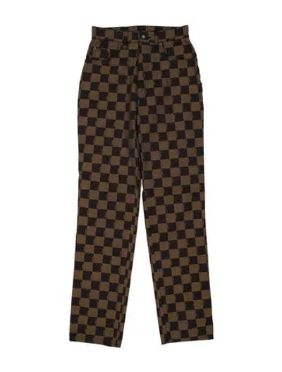 Pre-owned Fendi Printed Straight Leg Pants W/ Tags In Neutral