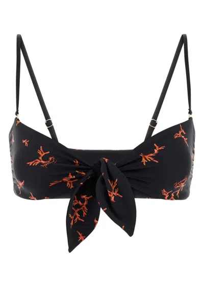 Fendi Printed Stretch Nylon Bikini Top For Women