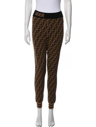 Pre-owned Fendi Printed Sweatpants In Neutral