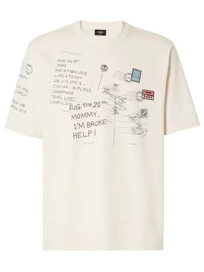 Fendi Printed T-shirt In White