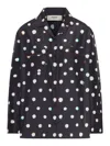 Fendi Long Sleeve Top Polka Dots Chest Pocket In Black