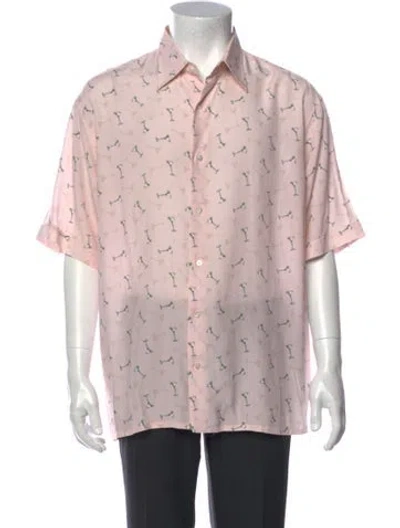 Pre-owned Fendi Printed Three-quarter Sleeve Shirt In Pink