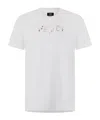 Fendi Cotton Crew Neck T-shirt With Tonal Embroidered Lettering In White