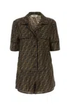 Fendi Ff Pattern Silk Pajama Set In Printed