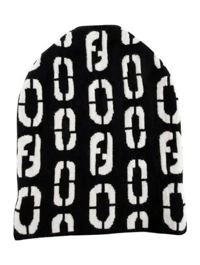 Pre-owned Fendi Printed Wool Knit Beanie In Multi