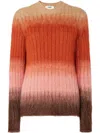 Fendi Gradient Mohair And Wool Fitted Jumper Clothing In Multi