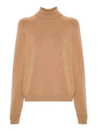 Fendi Logo-embroidered Sweater In Brown