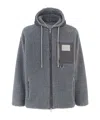 Fendi Pull Rope Hooded Sweater In Gray