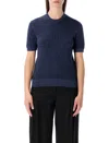 Fendi Ff Wool And Silk Sweater In Blue