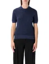 Fendi Ff Wool And Silk Sweater In Blue