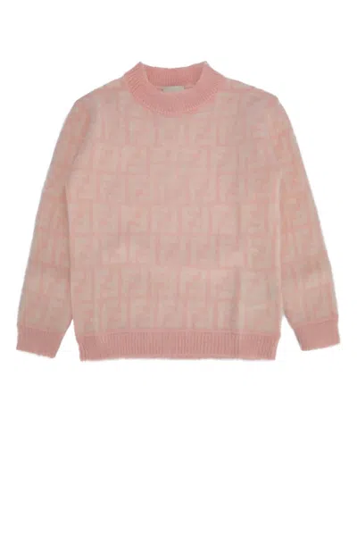 Fendi Kids' Pullover Ff Fluffy Moha In Zaphyrgesso