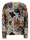 Fendi Wool And Cashmere Moth-print Pullover Clothing In White