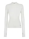 Fendi Wool And Silk Sweater In Crema