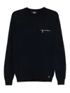 Fendi Ff-pattern Sweater In Dark Blue
