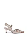 Fendi Mesh Pointed Toe Pumps With Ff Embroidery