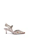Fendi Mesh Pointed Toe Pumps With Ff Embroidery