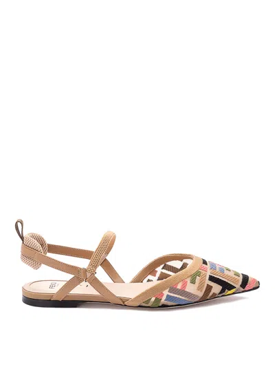 Fendi Colibrì Lite Ballerina Shoes In Multicolour