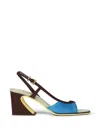 Fendi Pumps With Back Strap In Multi