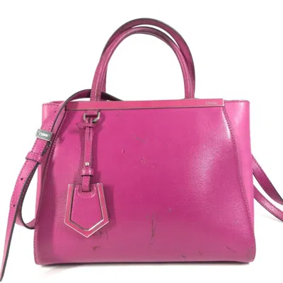 Pre-owned Fendi Purple Leather Handbag Shoulder Bag ()