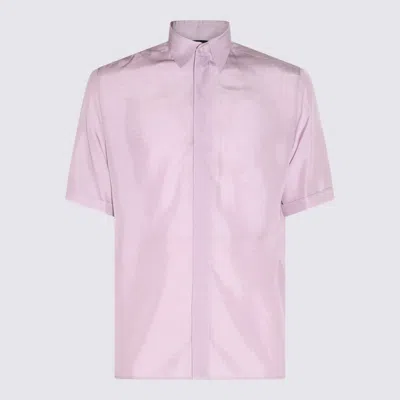 Fendi Short-sleeve Pinstripe Shirt In Purple