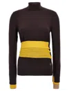 Fendi Woman Turtleneck Dark Purple Size 8 Wool, Polyamide, Polyurethane, Viscose, Polyester In Purple
