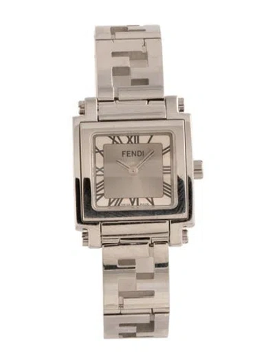 Pre-owned Fendi Quadro Watch, 25mm In Multicolor