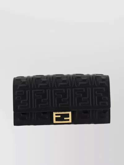 Fendi Quilted Chain Wallet Removable Strap
