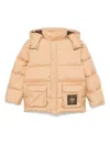 Fendi Logo Patch Down Jacket In 中性色