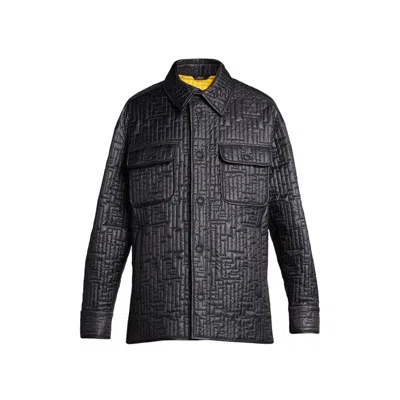Fendi Quilted Jacket In Black