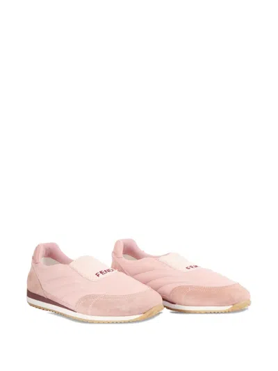 Fendi Quilted Sneakers In Pink