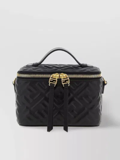 FENDI QUILTED TEXTURE TOP HANDLE HANDBAG