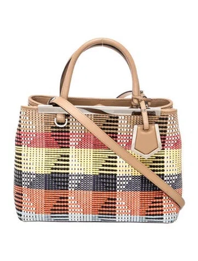 Pre-owned Fendi Raffia 2jours In Neutrals
