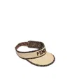 Fendi Raffia Junior Visor In Brown