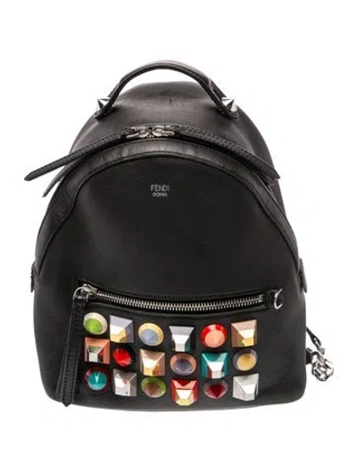 Pre-owned Fendi Rainbow Studs By The Way In Black