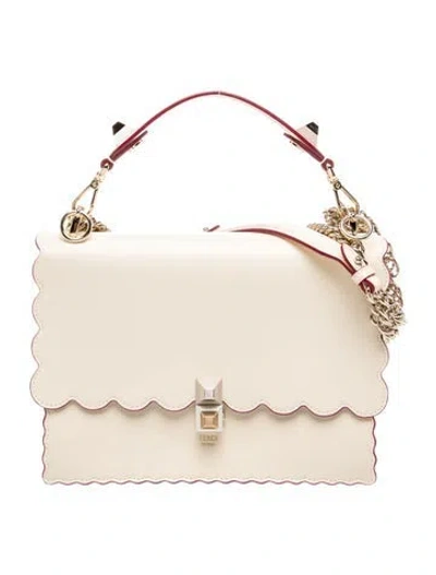 Pre-owned Fendi Rainbow Studs Kan I Medium In Neutral