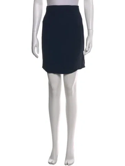 Pre-owned Fendi Raw-edge Trim Mini Skirt In Blue