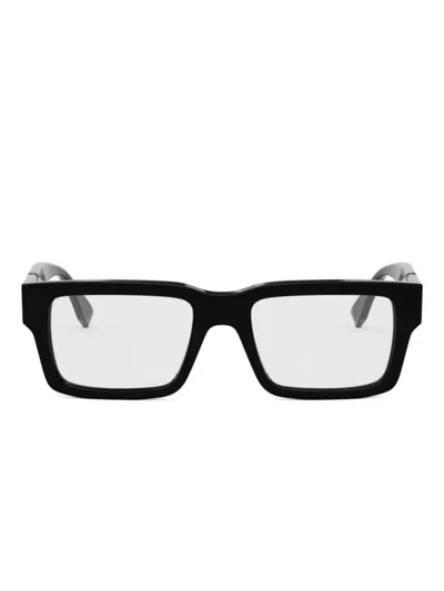 Fendi Rectangle-frame Glasses In 黑色