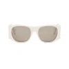 Fendi The  Baguette 54mm Oval Sunglasses In 25e Ivory / Brown