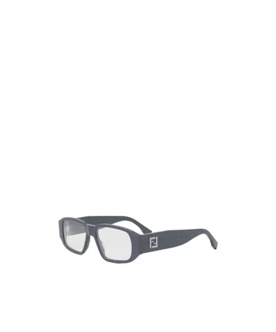 Fendi Rectangle Glasses In Gray