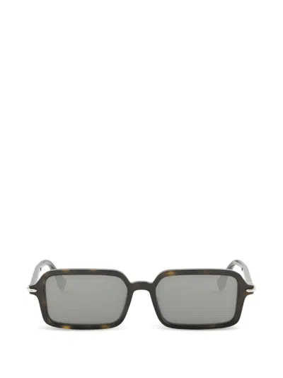 Fendi Rectangle-frame Sunglasses In Brown
